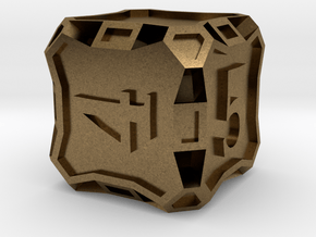 Large d6 - Custom in Natural Bronze