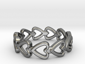 Valentine Ring in Polished Silver: 9.25 / 59.625