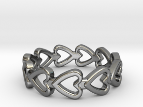 Valentine Ring in Fine Detail Polished Silver: 9.25 / 59.625