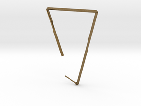 Single Large Triangle Earring  in Natural Bronze