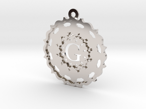 Magic Letter G Pendant in Rhodium Plated Brass