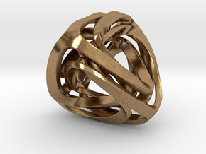 Twisted Tetrahedron in Natural Brass: Small