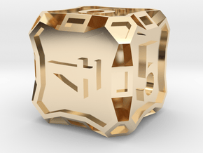 Large Premier d6 in 14K Yellow Gold