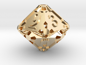 Large Premier d10 in 14K Yellow Gold