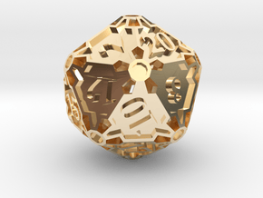 Large Premier d20 in 14K Yellow Gold