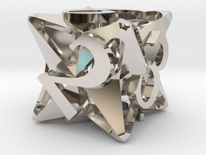 Pinwheel d6 in Platinum