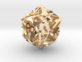 Pinwheel d20 in 14K Yellow Gold