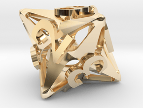 Pinwheel d8 Ornament in 14K Yellow Gold