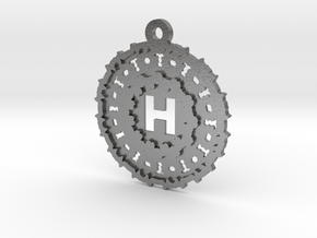 Magic Letter H Pendant in Natural Silver
