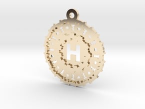 Magic Letter H Pendant in 14K Yellow Gold