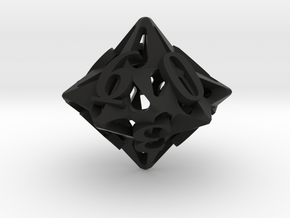 Pinwheel d10 Ornament in Black Premium Versatile Plastic