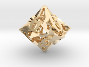 Pinwheel d10 Ornament in 14K Yellow Gold