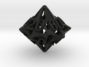 Pinwheel d10 Decader Ornament in Black Premium Versatile Plastic