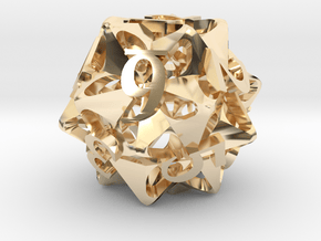 Pinwheel d12 Ornament in 14K Yellow Gold