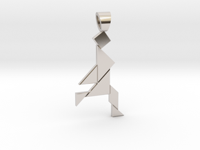 Jogger tangram [pendant] in Platinum