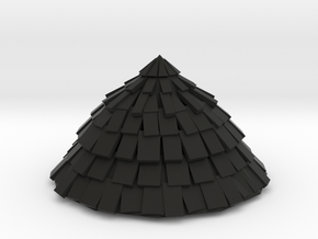 HO Water Tower Tank Roof in Black Natural Versatile Plastic