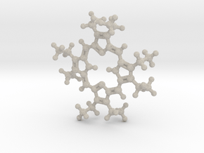 Octaethylporphyrin pendant - detailed in Natural Sandstone