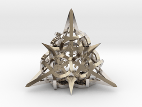 Thorn d4 Ornament in Rhodium Plated Brass