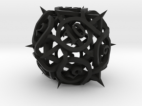 Thorn d12 Ornament in Black Premium Versatile Plastic