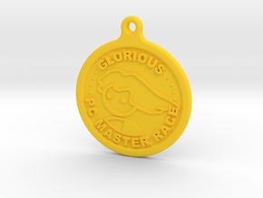 Glorious Pc Master Race Keychain in Yellow Processed Versatile Plastic