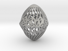 Twisty Spindle d20 in Aluminum