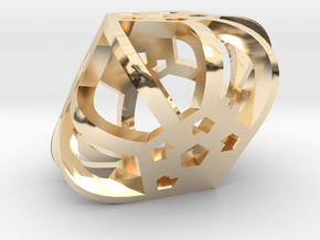 DemiDodeca d6 in 14k Gold Plated Brass