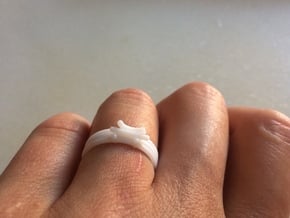 Umlaut Ring 2 - õ in White Processed Versatile Plastic: 3 / 44