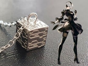 Nier Automata Black Box in Polished Silver