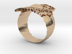 Sapphire srilangka Ring  in 14k Rose Gold: Medium