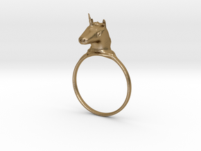 -Intense- Unicorn Ring in Polished Gold Steel: 5 / 49