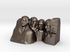 Mount Rushmore Monument in Polished Bronzed Silver Steel