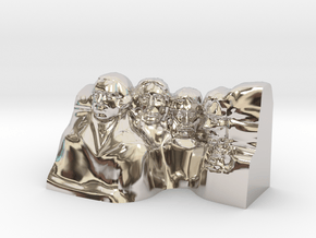 Mount Rushmore Monument in Rhodium Plated Brass