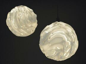 Flo Hanging Light Shade Big in White Natural Versatile Plastic