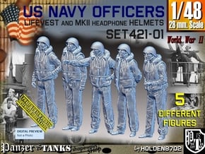 1/48 USN Officers Kapok Set421-01 in Tan Fine Detail Plastic