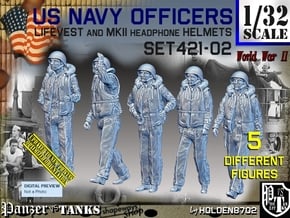 1/32 USN Officers Kapok Set421-02 in White Natural Versatile Plastic