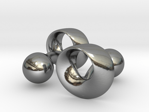 Möbius Cufflinks in Fine Detail Polished Silver