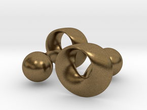 Möbius Cufflinks in Natural Bronze
