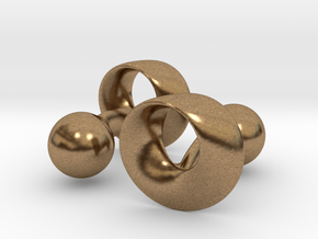 Möbius Cufflinks in Natural Brass