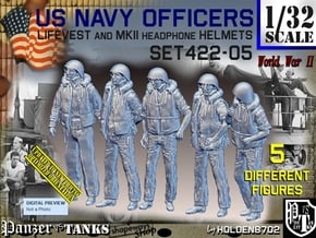 1/32 USN Officers Kapok Set422-05 in White Natural Versatile Plastic