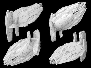 (Armada) Tri-Scythe Frigate in White Natural Versatile Plastic