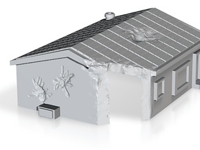 Damaged house 1 -free download in Tan Fine Detail Plastic