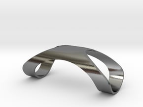 Finger Splint Ring Closed Top in Polished Silver