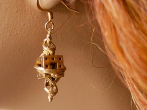 Fractal Earring - El corazón del matemático in 18K Gold Plated