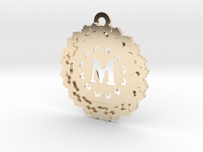 Magic Letter M Pendant in 14K Yellow Gold