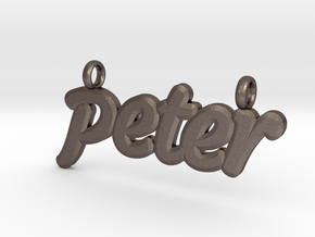 Peter-4cm in Polished Bronzed Silver Steel