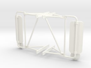 Truck Mirrors, Pair 1/14 Scale in White Processed Versatile Plastic
