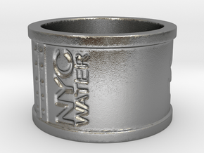 Handprint Pipe Ring (Metal) in Natural Silver: 5 / 49