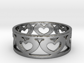 Heart Ring 7 1/2 Ring in Polished Silver