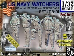 1/32 USN Watchers Set403-01 in White Natural Versatile Plastic