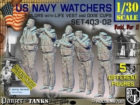 1/30 USN Watchers Set403-02 in White Natural Versatile Plastic